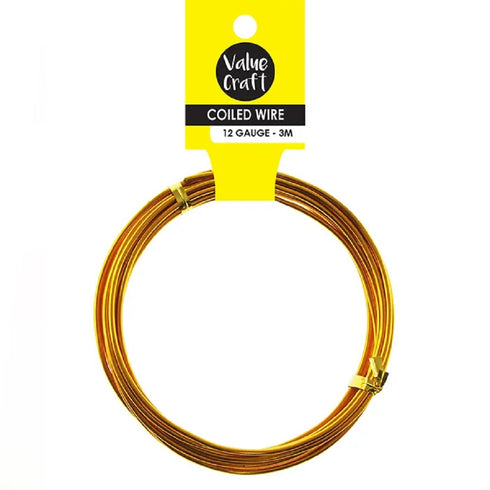 12 Gauge Craft Coiled Wire (available in 3 colours)